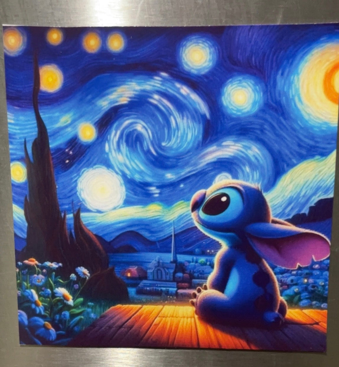 Starry Night Alien 626 Wanderer Two Versions Fridge Magnet