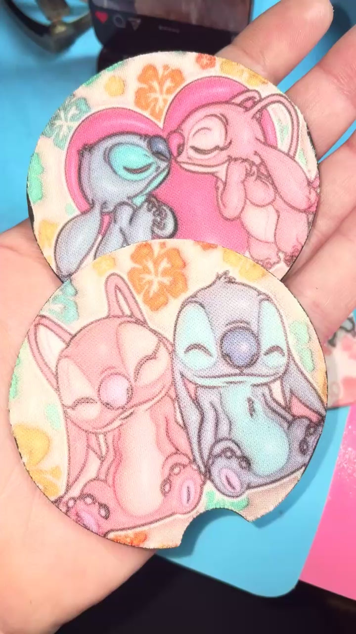 Stitch Witch Signature Car Coasters"
